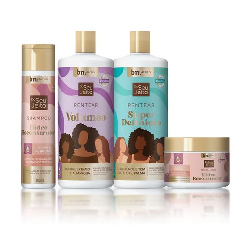 Kit Linha Completa Do Seu Jeito | bn.Cachos Kit Linha Completa Do Seu Jeito | bn.Cachos